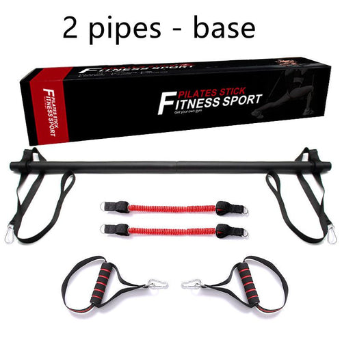 Pilates Bar Kit With Resistance Bands Portable Home Gym Workout
